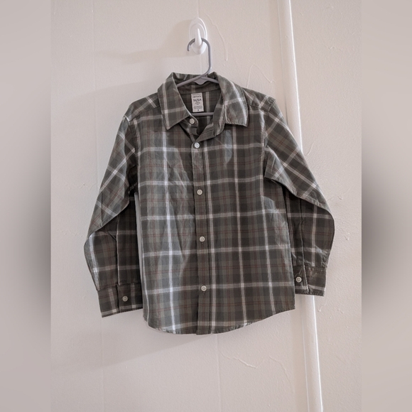 🛍️4 For $15🛍️Carter's Green and Gray Plaid Button Down Shirt - Picture 1 of 3